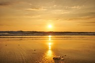 黄昏落日海平面精美图片