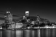 伦敦黑白城市夜景写真图片下载