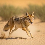 荒漠奔跑的狐狸图片大全