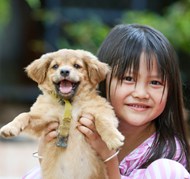抱着狗狗的小女孩图片下载
