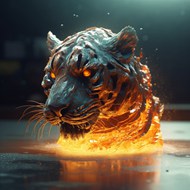 火焰老虎3D艺术图片大全