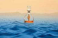 汪洋大海漂流瓶非主流精美图片