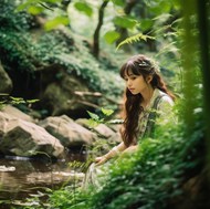 唯美森系风格日本美女摄影高清图片