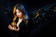 亚洲黑天使美女造型摄影图片大全