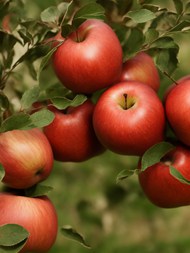 苹果树上长满红苹果精美图片