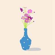 扁平化花瓶插花卡通高清图片