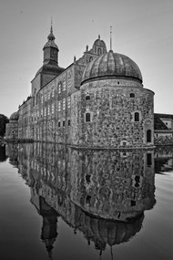 黑白风格修道院建筑写真高清图片