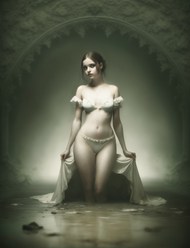 性感AI艺术风格泳装少女人体写真图片
