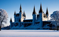 唯美冬季城堡建筑写真精美图片