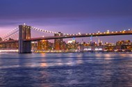美国布鲁克林桥夜景图片下载