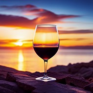 红色葡萄酒酒杯写真精美图片