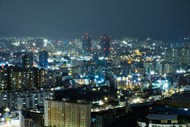 韩国高楼大厦城市夜景写真图片