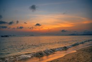 黄昏大海海滩写真精美图片