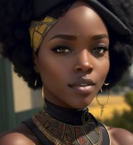 非洲黑人美女肖像写真图片大全