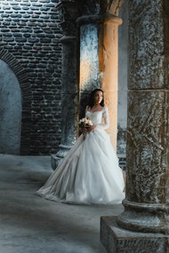 欧美新娘白色婚纱摄影写真精美图片