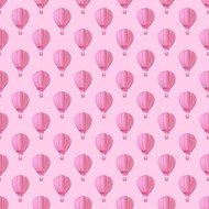 粉色卡通热气球平铺背景精美图片