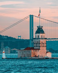 伊斯坦布尔海港码头建筑写真图片下载