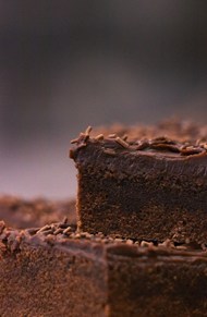 巧克力蛋糕块局部写真高清图片