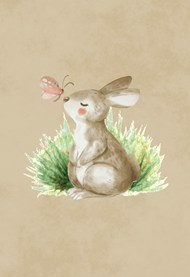 可爱兔子手绘风格卡通壁纸图片大全
