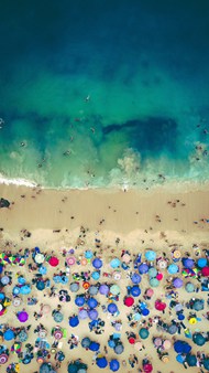 哥斯达黎加海边度假沙滩鸟瞰图写真图片下载