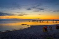 夏日黄昏唯美波罗的海海岸风景高清图片