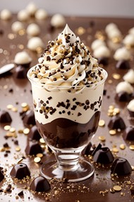 美味巧克力奶油冰激凌图片