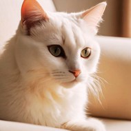 趴在沙发上的可爱萌宠猫咪精美图片
