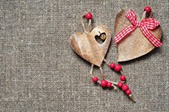 情人节爱心装饰木制品图片