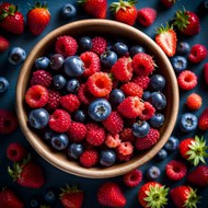 高清蓝莓覆盆子浆果写真高清图片
