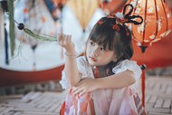 亚洲汉服小萝莉儿童摄影写真高清图片