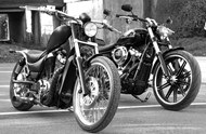 黑白风格哈雷戴维森摩托车精美图片