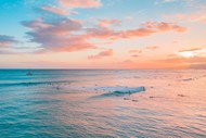 海平面日出云彩写真精美图片