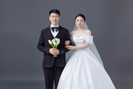 唯美亚洲新郎新娘婚纱摄影写真高清图片