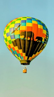 一个充满活力的热气球精美图片