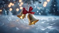 冬季圣诞节金色铃铛写真图片下载