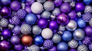 紫色风格圣诞彩球写真精美图片