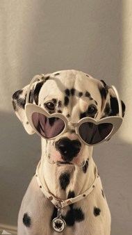 黑白斑点狗可爱摄影图片大全