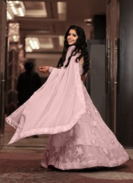 粉色印度纱丽连衣裙美女摄影高清图片