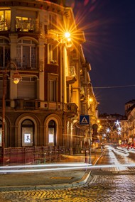 意大利街头建筑夜景写真图片