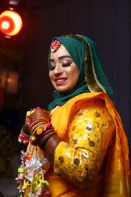 印度传统服饰美女新娘摄影高清图片