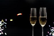 新年仙女棒烟火香槟美酒写真精美图片