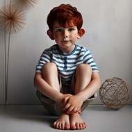 欧美可爱雀斑小男孩摄影写真高清图片