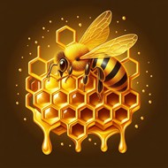 卡通蜜蜂蜂窝蜂蜜精美图片