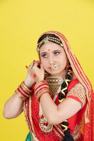 印度传统服饰美女摄影写真图片