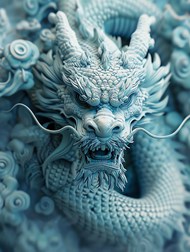 中国龙雕塑写真精美图片