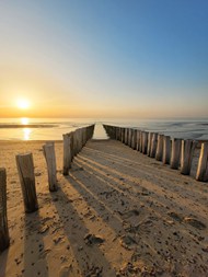 唯美黄昏海滩落日夕阳余晖写真图片大全