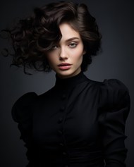 欧美黑色艺术时尚质感美女模特艺术照高清图片