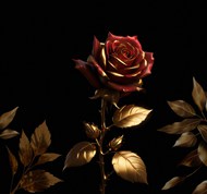 唯美金色玫瑰花手工艺品精美图片