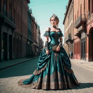 欧洲宫廷公主风裙装美女摄影图片大全