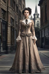 欧洲中世纪公主风礼服美女摄影精美图片